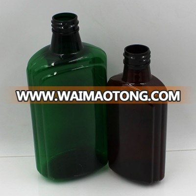 Custom design different size square liquid empty flat industrial use plastic bottle