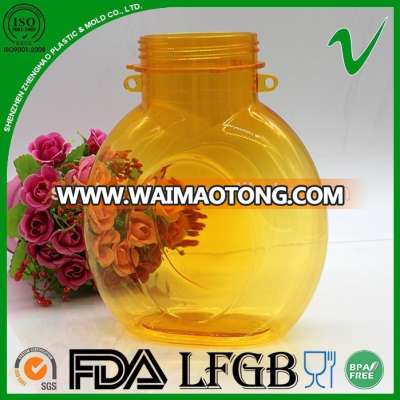 flat food grade PCTG insulated transparent Hot filled plastic jars for drinking water