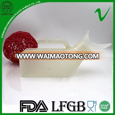 1000ml PP white empty plastic patients urinal container with handle